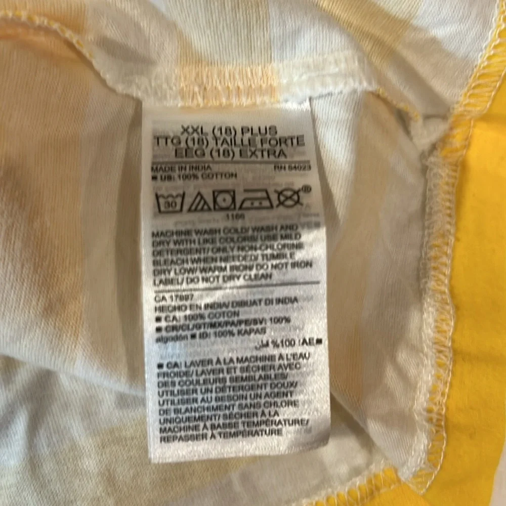 Girls Old Navy Yellow and White Striped Casual Kids Dress